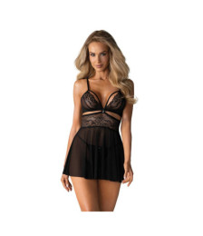 838-BAB-1 babydoll - Noir